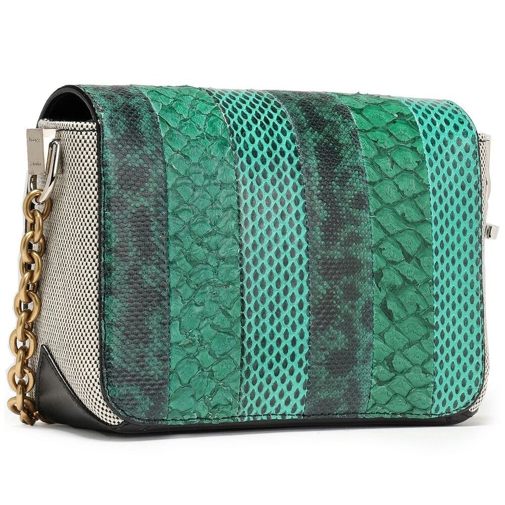 PROENZA SCHOULER Courier python, snake-effect lea… - image 2